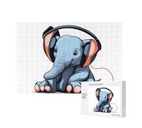Poezjzw The Elephant In The Room - Puzzle classico per adulti, 300 pezzi, puzzle in legno, decorazione moderna per la casa, gioco intellettuale, 40 x 28 cm