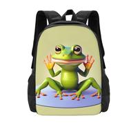 POEZJZW The Funny Frog Doing Yoga Pattern Laptop Zaino Per Zaini Moda Infermiera Borse Da Viaggio Alla Moda Borse Da Viaggio Casual Daypacks