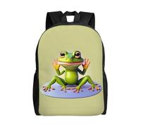 POEZJZW The Funny Frog Doing Yoga Pattern Laptop Zaino Per Zaini Moda Infermiera Borse Da Viaggio Alla Moda Borse Da Viaggio Casual Daypacks