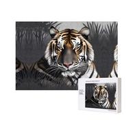 Poezjzw Tiger At Rest - Puzzle classico per adulti, 300 pezzi, in legno, decorazione moderna per la casa, gioco intellettuale, 40 x 28 cm