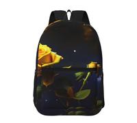 POEZJZW Tiger At Rest Zaino per computer portatile per zaini moda infermiera borse da viaggio eleganti zaini casual, Rose Gialle Notte Stellata, taglia unica
