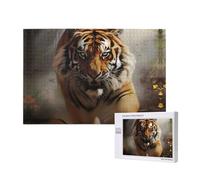 Poezjzw Tiger Running - Puzzle classico per adulti, 1000 pezzi, in legno, decorazione moderna per la casa, gioco intellettuale, 75 x 50 cm