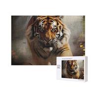 Poezjzw Tiger Running - Puzzle classico per adulti, 300 pezzi, in legno, decorazione moderna per la casa, gioco intellettuale, 40 x 28 cm