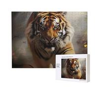 Poezjzw Tiger Running - Puzzle classico per adulti, 500 pezzi, in legno, decorazione moderna per la casa, gioco intellettuale, 52 x 38 cm