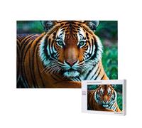 Poezjzw Tiger'S Gaze - Puzzle classico per adulti, 1000 pezzi, puzzle in legno, decorazione moderna per la casa, gioco intellettuale, 75 x 50 cm