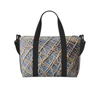 Poezjzw Tiny Threads Borsone da viaggio Weekender Carry On Tote Bags per donne Borse da ospedale per lavoro e consegna Borsa per bagagli durante la notte, nero, taglia unica, Nero, One Size