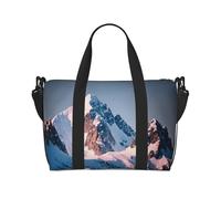 Poezjzw Top Of The Snowy Mountain Travel Duffle Bag Weekender Carry On Tote Bags per donne Borse da ospedale per lavoro e consegna Borsa per bagagli durante la notte, nero, taglia unica, Nero, One