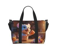 Poezjzw Topo Rubare Candy Travel Duffel Bag Tote Carry On Bagagli Borsa Resistente all'acqua Weekender Pernottamento Borse Per Pieghevole, nero, Taglia unica