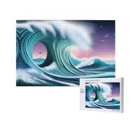 Poezjzw Vast Tsunami - Puzzle classico per adulti, 1000 pezzi, puzzle in legno, decorazione moderna per la casa, gioco intellettuale, 75 x 50 cm