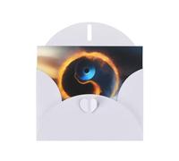 POEZJZW Water and Fire Tai Chi Pearl Paper Biglietti di Natale, con buste bianche, biglietti di ringraziamento, matrimonio, San Valentino, 10 pezzi