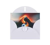 POEZJZW Water and Fire Taiji Mountain - Biglietti di Natale in carta perla, con buste bianche, biglietti di ringraziamento, matrimonio, San Valentino, 10 pezzi