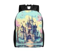 POEZJZW Zaino per computer portatile con motivo castello delle fiabe per zaini alla moda infermiera elegante viaggi scuola libri borse casual zaini
