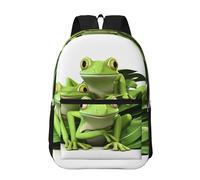 POEZJZW Zaino per computer portatile con motivo tuono e fulmini per infermieri, alla moda, per viaggi, scuola, libri, borse casual, Tre piccole rane, Taglia unica