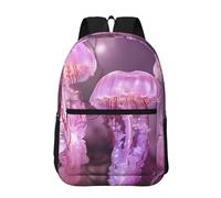 POEZJZW Zaino per computer portatile con motivo tuono e fulmini per infermieri, alla moda, per viaggi, scuola, libri, borse casual, Tre Meduse Rosa, Taglia unica