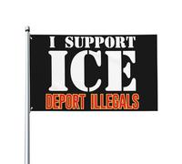 Pofeisi Deport Them All Illegals Flag Sign 4x6 I Stand With Ice Flag Banner I Support Ice Flags Tapestry With 2 Metal Eyelets No Flagstand