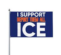 Pofeisi Deport Them All Illegals Flag Sign 4x6 I Stand With Ice Flag Banner I Support Ice Flags Tapestry With 2 Metal Eyelets No Flagstand