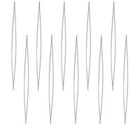 POFET, 10 aghi per perline con cruna grande, 2 dimensioni 11,5 cm, 7,6 cm, con bottiglia per aghi