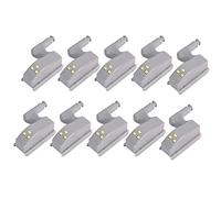 POFET 10 luci a LED con sensore a cerniera per armadio da cucina, armadio, luci notturne, soggiorno, camera da letto, guardaroba, luci notturne