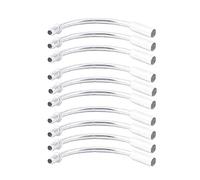 POFET 10 pz/Set Bike V Freno Cavo tagliatelle Freni Tubo Tubo Guida Argenteo 110 Gradi