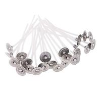 POFET 100 pezzi stoppini per candele, 4,5 cm, pre-cerati, per realizzare candele