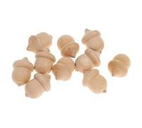 POFET 10pcs ghiande in Legno Artigianato Dipinto a Mano Fai da Te Bambole piolo Arredamento incompiuto Fatto a Mano - ghianda