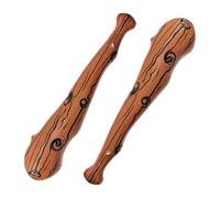 POFET 2 Pezzi Baseball Gonfiabile della Grotta, Bastone Gonfiabile con Grana del Legno, Accessori per Bastone da Uomo delle Caverne per la Decorazione Accessorio per Feste Cosplay, Marrone