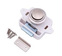 POFET 2 Pezzi Serratura a Pulsante Cassetto, Chiusura a Pulsante per Camper, Caravan Push Lock, Serratura a Pulsante per Porta, per Porta, Armadio, Barche, Yacht