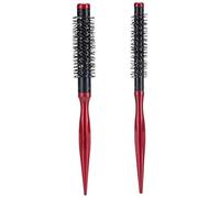 POFET 2 spazzole rotonde, piccole spazzole per capelli, mini spazzole per asciugacapelli, rotonde, per capelli sottili, ponytail barba, ricci, 12 mm, 15 mm