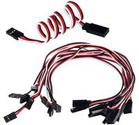 POFET 20pcs Servo Cavo di Prolunga 10mm 32cm 3 Pin Cord JR Maschio Testa e Futaba Femmina Testa per RC Aereo