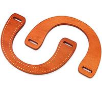 POFET 2Pcs Manico decorativo a forma di U Manici rotondi in legno per borse fatte a mano Manici per borsa Strumento di sostituzione Accessorio fatto a mano fai-da-te - Marrone chiaro