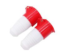 POFET 2Pcs Presa Power Plus 16AMP 380-415 Volt 4 Pin (IP44) Prese di accoppiamento - Rosso