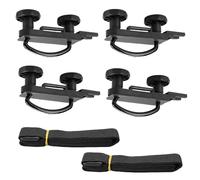 POFET 4 Pezzi Box da Tetto per Auto Bulloni a U Kit di Montaggio Box da Tetto per Auto con Striscia di Benda per Auto Universale Furgone Roulotte SUV