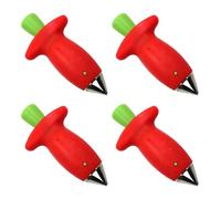 POFET 4 Pezzi Estrattore di Fragole, Corerfoglie, Estrattore di Manici in Acciaio Inossidabile, Utensile da Cucina, Utilizzato per Rimuovere Fragole, Peduncoli di Patate