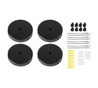 POFET 4 pezzi tetto soffitto 100 x 20 mm base lampadario piastra dritta, accessorio per illuminazione fai da te