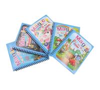 POFET 5 Pezzi Libro da colorare Magico dell'Acqua Libri da colorare riutilizzabili con Penna ad Acqua Libro da colorare Magico dell'Acqua per Ragazze