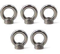 POFET 5Pcs M8-316 Acciaio Inox DIN582 Sollevamento Occhio Dadi Vite Bulloni Marine Cable Rope Ring, Marine Lifting Eye Nut per cavo