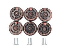 POFET 6 pezzi Maniglie per Mobili Antichi Pomelli per Mobili Antichi Maniglie in Bronzo Antico Retrò Maniglie Cassetti Vintage Pomelli Cassetti Vintage per Cassettiere Armadietti - bronzo