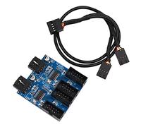 POFET 9Pin USB Header Splitter Maschio da 1 a 4 Estensione Femmina Scheda Madre USB 2.0 Adattatore USB 2.0