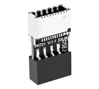 POFET Adattatore di Estensione Maschio per connettore USB 3.1 sul Pannello Frontale da Tipo E a USB 2.0 a 9 Pin (Nero)