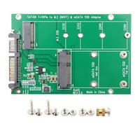 POFET Adattatore M2 SATA, Adattatore convertitore NGFF mSATA a SATA 3.0, Adattatore Mini PCI-E 2 Lane mSATA M.2 NGFF SSD