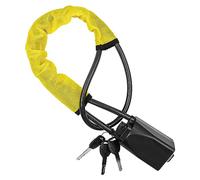 POFET Bloccasterzo Dispositivi di sicurezza per auto Bloccasterzo con cavo in acciaio con 2 chiavi per camion SUV Van -Giallo