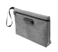 POFET Borsa di Sicurezza antiodore con Serratura a Combinazione 11,8 x7,88 Pollici Borsa per Soldi Impermeabile per Documenti A4 File di Contanti e Oggetti di Valore Grigio