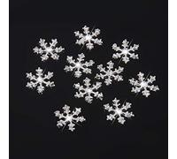 POFET Bottoni a forma di fiocco di neve, 14 mm, 10 pezzi, per scrapbooking, artigianato, decorazione per capelli