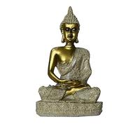 POFET Buddha Statua,Ornamento di Meditazione Seduto Buddh,Statua di Buddha Statua Intagliata Buddha Craft,Buddismo Scultura Arte Creativa Resina Retro Soggiorno Decorazione #34