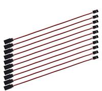 POFET - Cavo di prolunga servo 50 cm, 3 pin, testa maschio JR e testa femmina Futaba per aereo RC