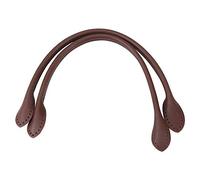 Pofet - Coppia di manici per borsetta in vera pelle, di ricambio, per accessori fai da te, 60 cm, caffè