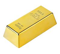 POFET - Fermaporta a forma di finto lingotto d’oro, fermacarte, decorazione per casa e ufficio, peso di circa 200 g