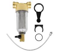 POFET Filtro dell'Acqua, prefiltro dell'Acqua da 1 Pollice, Filtro per sedimenti con Adattatore da 3/4 di Pollice, Filtro fine Lavabile per Filtro dei sedimenti del Tubo dell'Acqua di pozzo