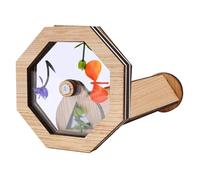 POFET Kit caleidoscopio Fai-da-Te, caleidoscopio in Legno, Giocattoli educativi Fatti a Mano, caleidoscopio Rotante Magico Classico per Il Compleanno degli Amanti della Natura (ottagono)