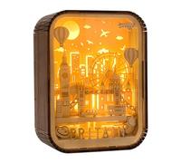 POFET London Souvenir Artigianato in Legno London Landmark Building Model Regali di Viaggio Il Big Ben Tower Bridge London Eye Desktop Ornamenti in Legno